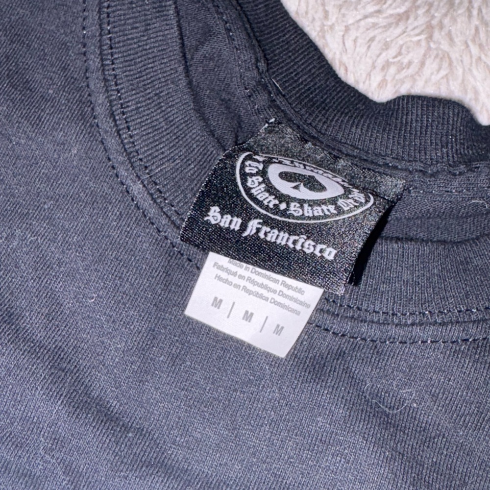 Thrasher Black Tee with White Logo - Men's Skate Shirt - Picture 2 of 2